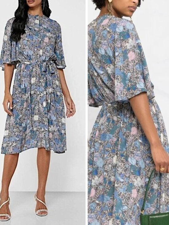 Zadig & Voltaire Dresses & Skirts - Zadig & Voltaire Rhona Wild Garden Floral Flutter Sleeve Women's Dress Size XS